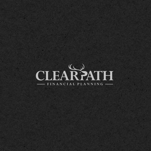 Deer logo with the title 'Negative Space Logo for Clear Path Financial Planning.'