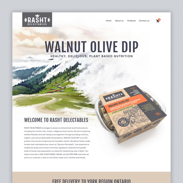 Food website with the title 'Website to Sell Natural Food products Online | eCommerce | Shopify | Word Press'