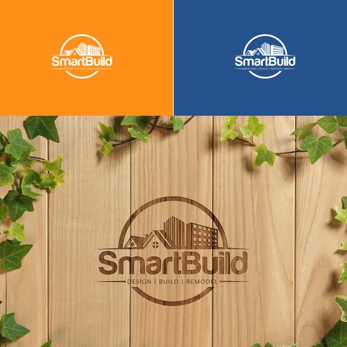 Remodeling logo with the title 'SmartBuild Logo Design'