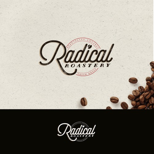 Coffee design with the title 'Radical Roastery'