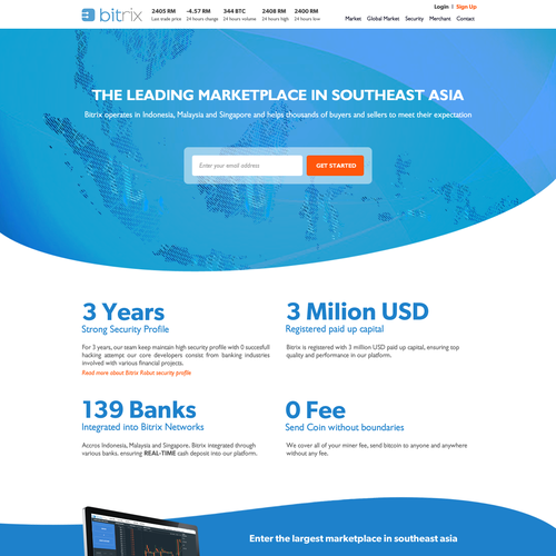 Trading website with the title 'Biggest Trading MarketPlace in Asia'
