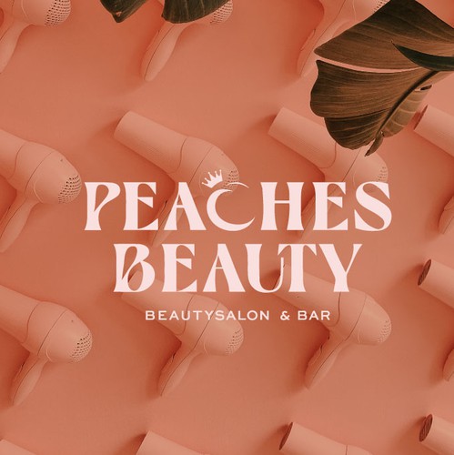 Peach design with the title 'Logo concept for a Beautysalon'