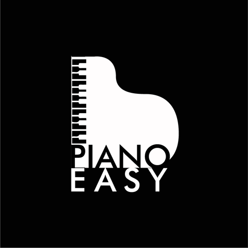 Piano keys design with the title 'Logo Concept For Piano Easy #2'