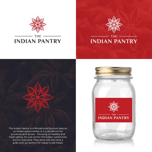 Grocery store design with the title 'The Indian Pantry'