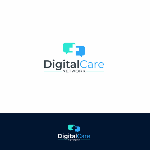 Aqua brand with the title 'digital care logo'