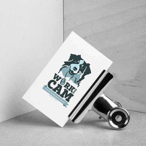 Mouse design with the title 'Logo Design for 'Work with Cam''