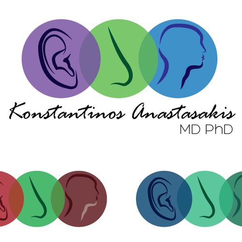 Ear design with the title 'Help Konstantinos Anastasakis, MD, PhD with a new logo'