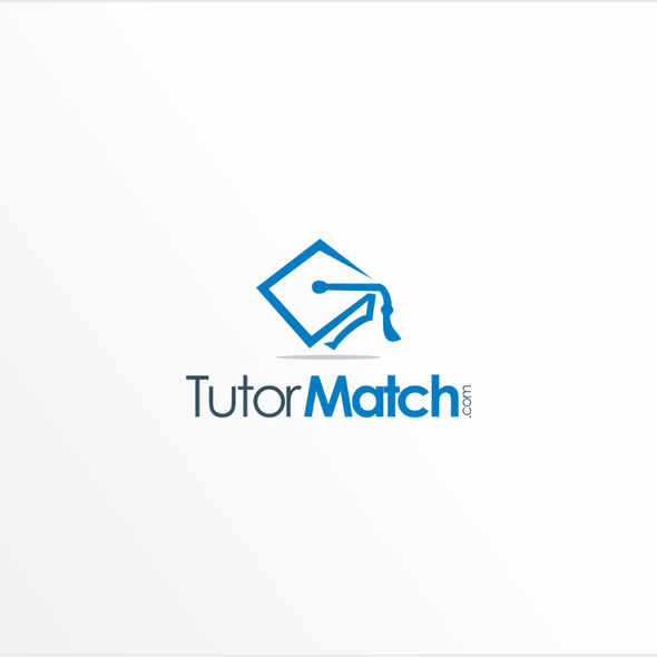 Graduation cap design with the title 'TutorMatch.com Logo Design'