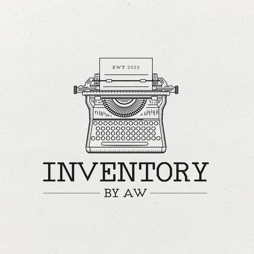 Typewriter design with the title 'Bring my words to life logo design.'