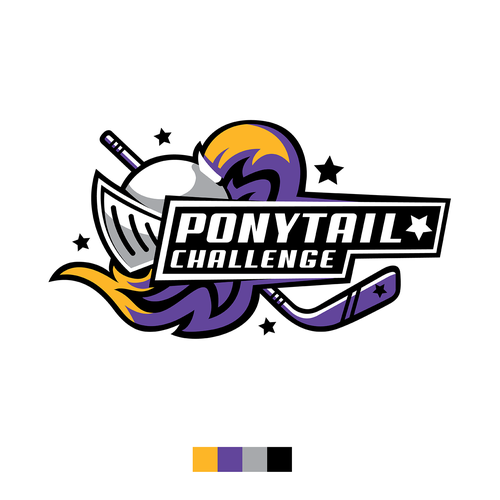 Knight logo with the title 'Logo for a Girls Hockey Tournament'