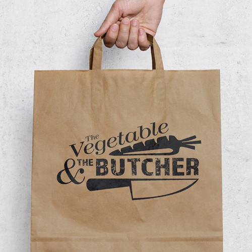 Food store logo with the title 'All natural food store logo'