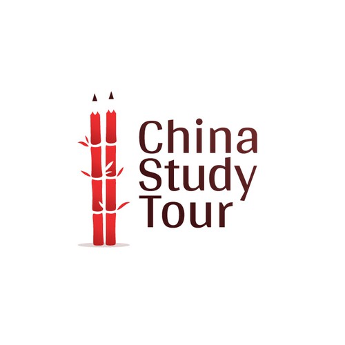 Study design with the title 'Study in China - Logo Design'