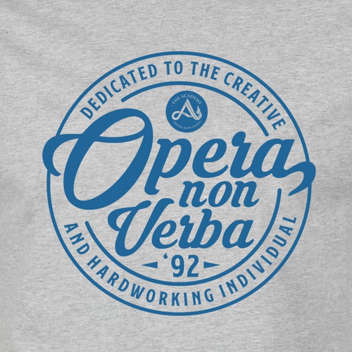 MMA t-shirt with the title 'OPERA NON VERBA 92'