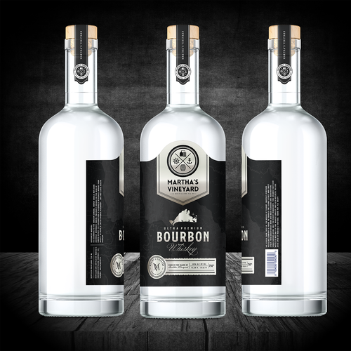 Gin label with the title 'marthas's vineyard'