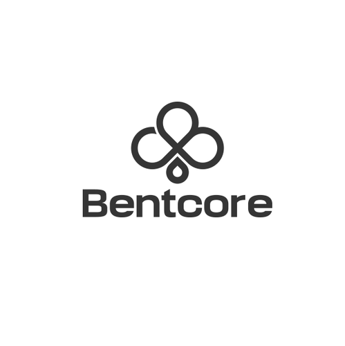 Poker chip logo with the title 'Bentcore logo'