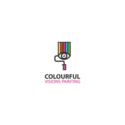 Vision logo with the title 'Logo concept for Colorful vision painting'