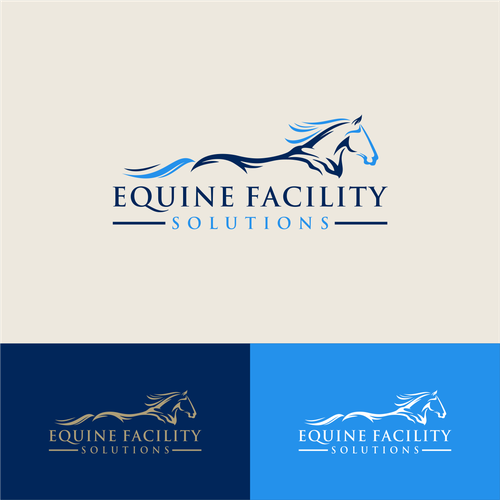 Equestrian logo with the title 'Equine Facility Solutions'