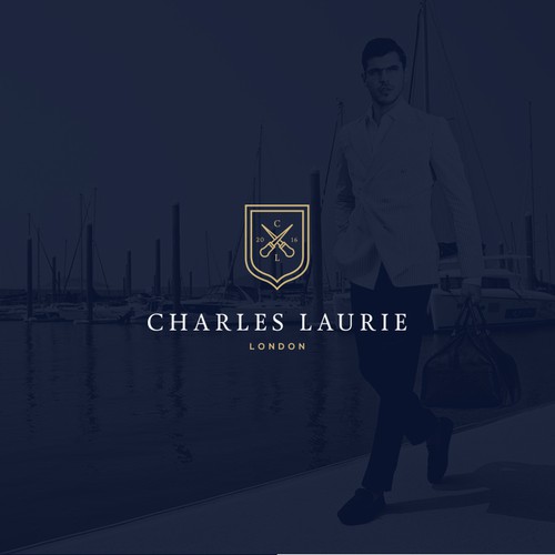 Leather design with the title 'Luxury logo for Charles Laurie'