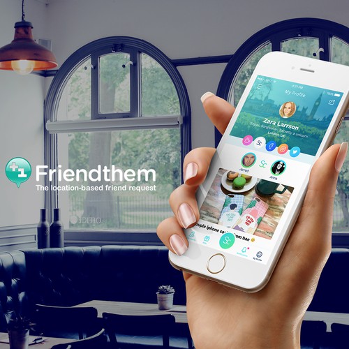 Friend design with the title 'App Design for Social Network'