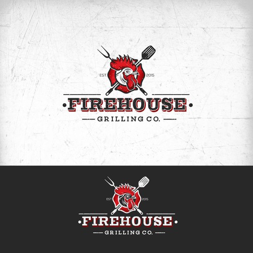 Grill design with the title 'Firehouse Grilling'
