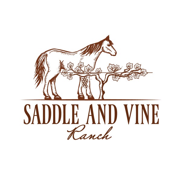 Ranch logo with the title 'Saddle and Vine Ranch'