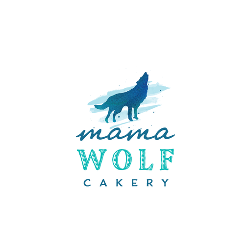 Pastry design with the title 'Mama Wolf Cakery'