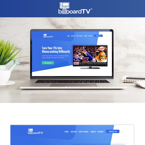PDF design with the title 'Landing Page Design'