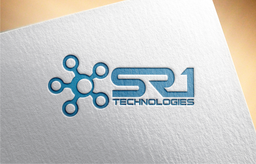 Atom design with the title 'SR1 Technologies futuristic design'