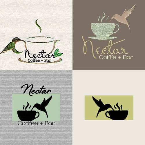 Crisp logo with the title 'Nectar Coffee Logo Submission'