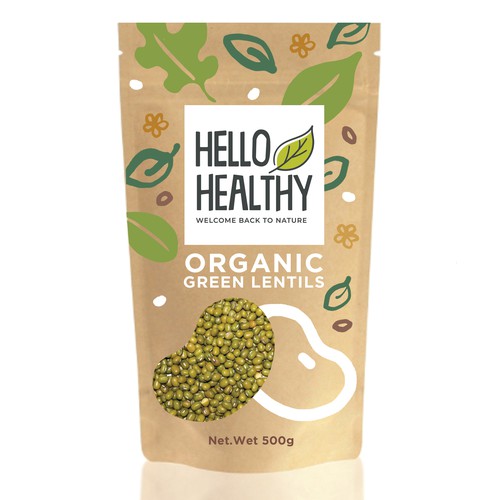 Plant packaging with the title 'packaging design'