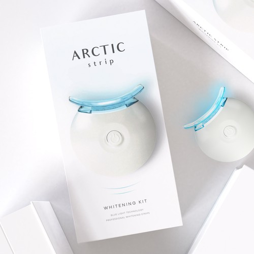 Technology packaging with the title 'Tooth Whitening Kit Box Package'