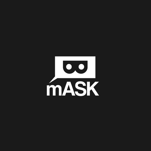 Mask logo with the title 'Modern Logo Design For App'