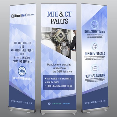 DirectMed Three Stand Banners Mock-up