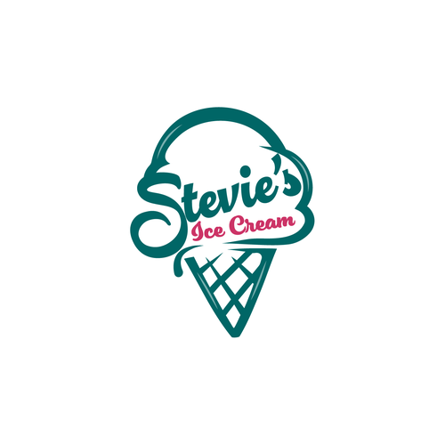 Ice cream shop design with the title 'Logo design for an ice cream stand.'