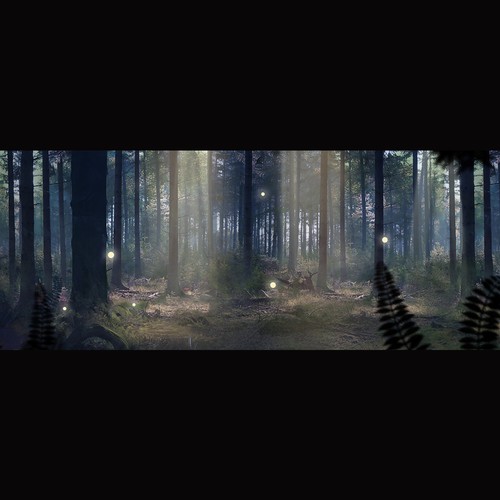 Forest artwork with the title 'Forest Fantasy'