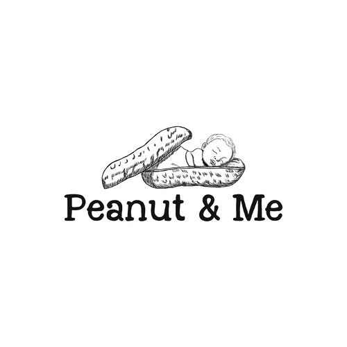 Sleep logo with the title 'Baby peanut logo'