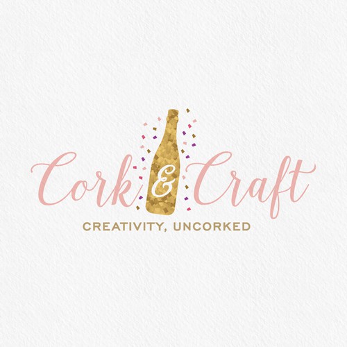 Creative design with the title 'Cork & Craft'