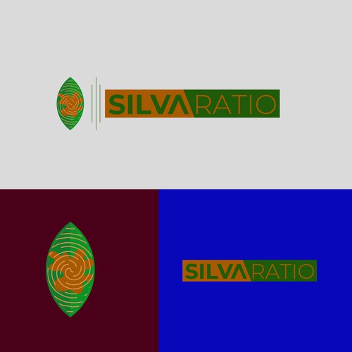 Fingerprint design with the title 'Logo concept for SilvaRatio'