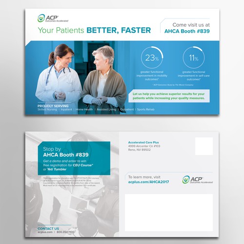 Hospital design with the title 'Postcard for ACP Outcomes Accelerated'