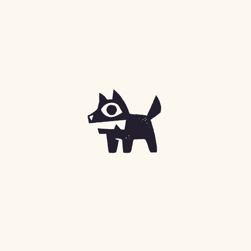 Dog logo with the title 'Logo design'
