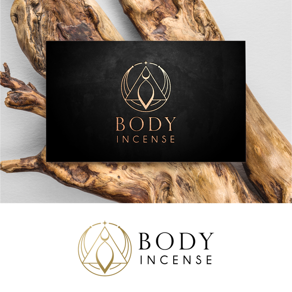 Gold logo with the title 'Body Incense logo'