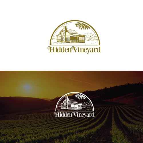 Vineyard design with the title 'HIDDEN VINEYARD'