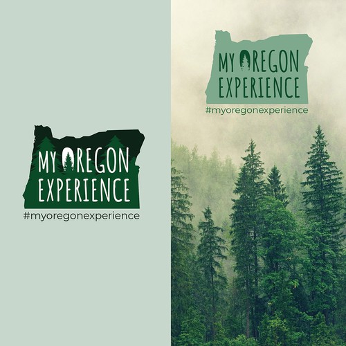 Portland logo with the title 'My Oregon Experience - logo design'