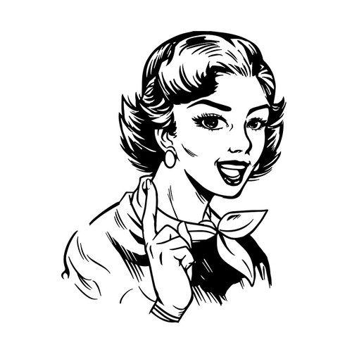 Women artwork with the title 'Retro Mother'