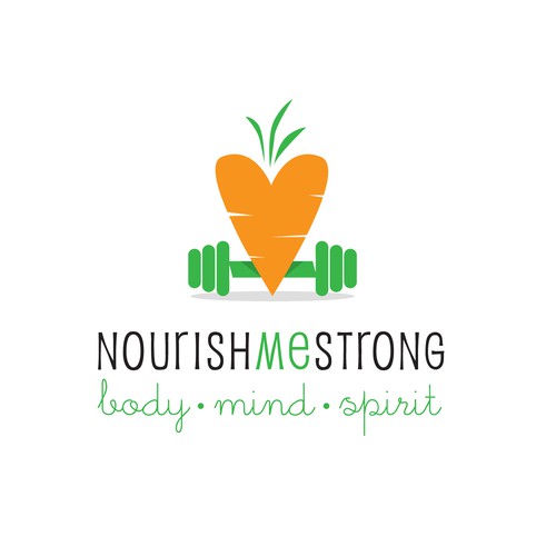 Exercise logo with the title 'Visual synthesis of care and clean eating'