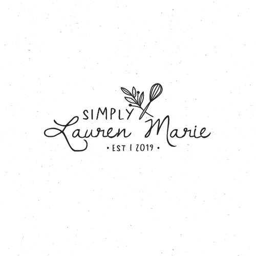 Botanical design with the title 'simply Lauren Marie'