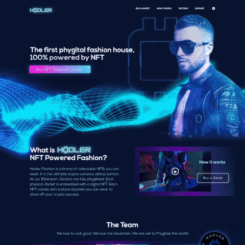 Fashion website with the title 'Website design + Animation'