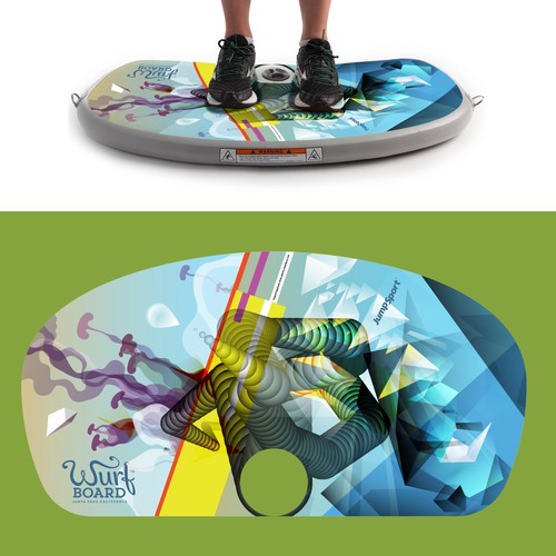 Modern artwork with the title 'Illustration for Wurf board'