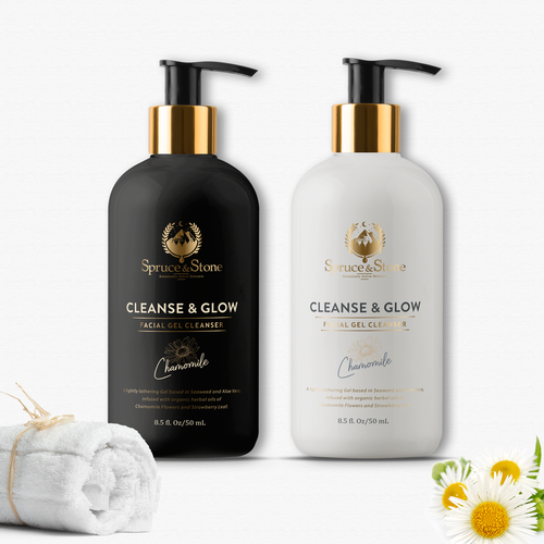 Clean label with the title 'Botanic Skincare Label'