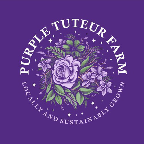 Agriculture t-shirt with the title 'PURPLE  TUTEUR FARM'